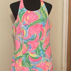 Lilly Pulitzer grayee shift dress print is So A Peeling sz 10 NWT